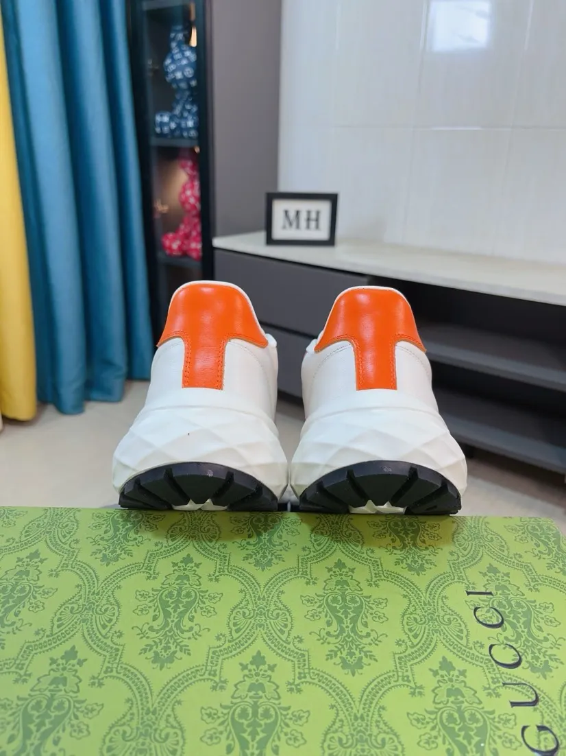 Men's shoes 💰520🌹🌹【GUCCI】pop-up casual sneakers with daddy outsole, breathable and comfortable, easy to walk, a versatile style for trendy men, upper with cowhide edge and outsole with 3D upper printing➕genuine leather lining➕Gucci's popular original outsole, sports and running style, super comfortable. Code number 38-44